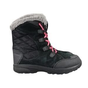 Columbia Shoes Kids 6 Boots Winter Snow Ice Maiden Leather Quilted Waterproof